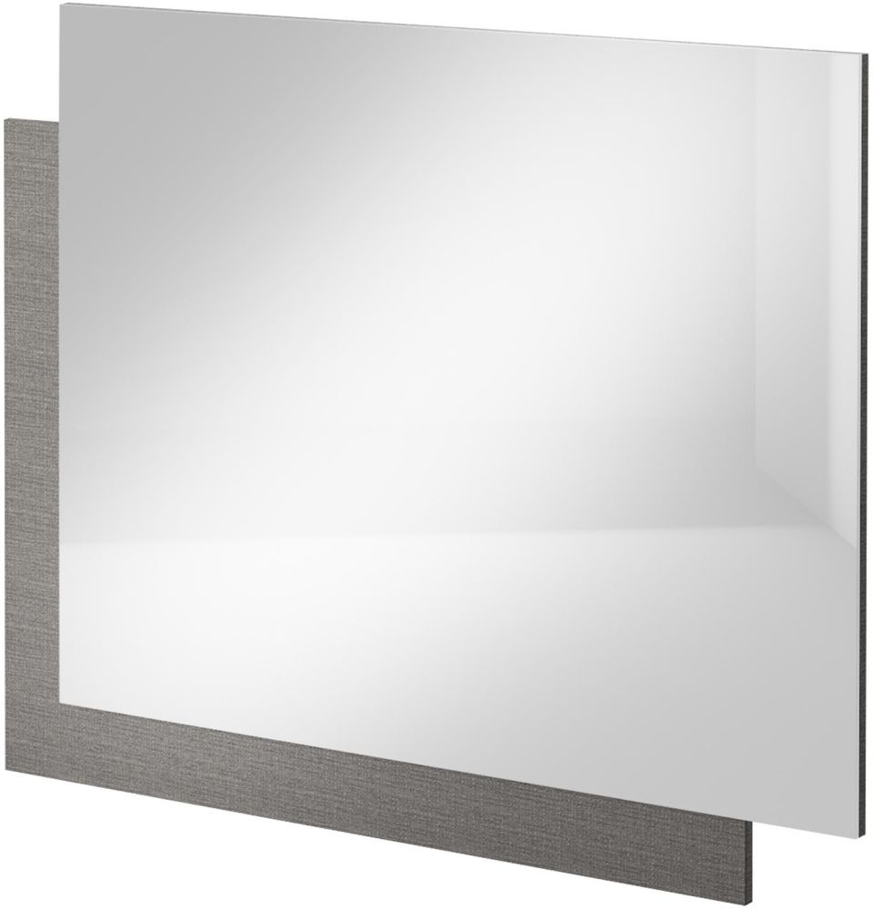 Product photograph of Status Futura Night Grey Sawmarked Oak Italian Mirror from Choice Furniture Superstore.